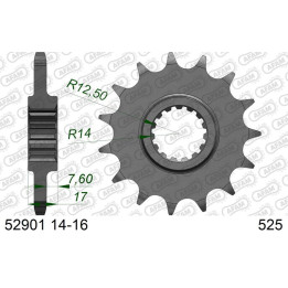 Pignon AFAM acier standard 52901 - 525 1077105002 | Oxmoto