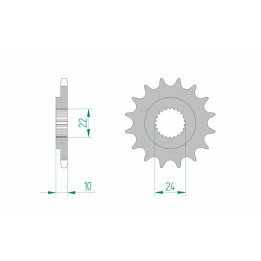 Pignon AFAM acier standard 61301 - 520 1077119004 | Oxmoto