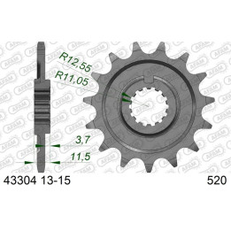 Pignon AFAM acier standard 43304 - 520 - 14 dents | Oxmoto