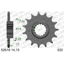 Pignon AFAM acier standard 52618 - 520 1077072002 | Oxmoto