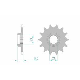 Pignon AFAM acier standard 21506 - 520 1075490001 | Oxmoto