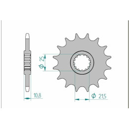 Pignon AFAM acier standard 21512 - 520 1075524002 | Oxmoto