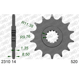 Pignon AFAM acier standard 22310 - 520 | Oxmoto