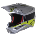 Casque Alpinestars sm5 bond gris/jaune | Oxmoto