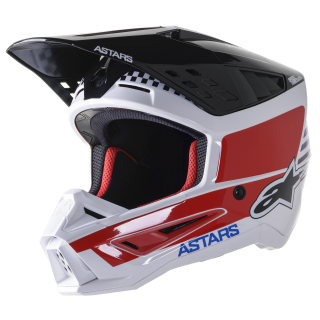 Casque Alpinestars sm5 bond blanc/rouge/noir | Oxmoto