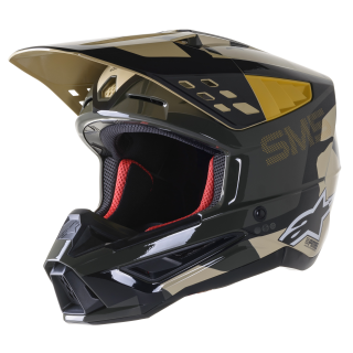 Casque Alpinestars sm5 rover mx camo noir/vert/jaune