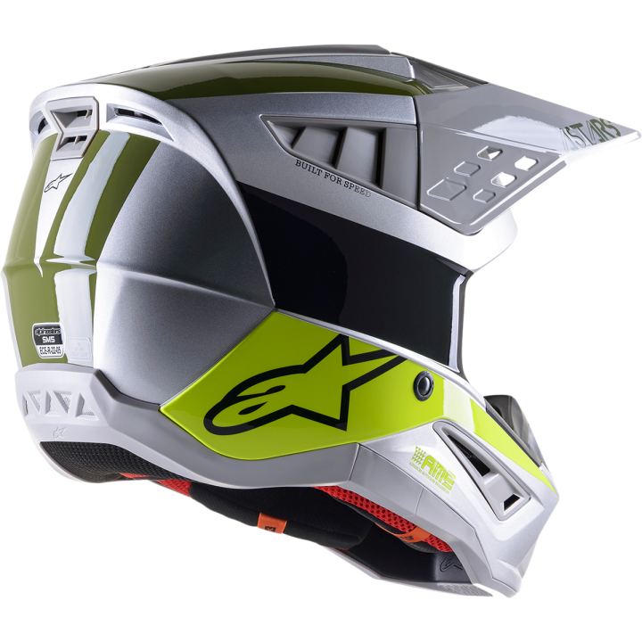 Casque Alpinestars sm5 bond gris/jaune | Oxmoto