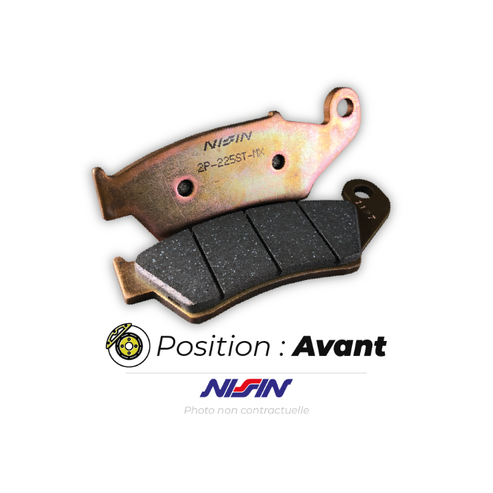 Plaquettes de frein Nissin route /Off-Road métal fritté - 2P-225ST-MX
