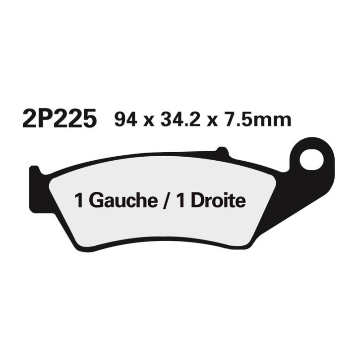 Plaquettes de frein Nissin route /Off-Road métal fritté - 2P-225ST-MX