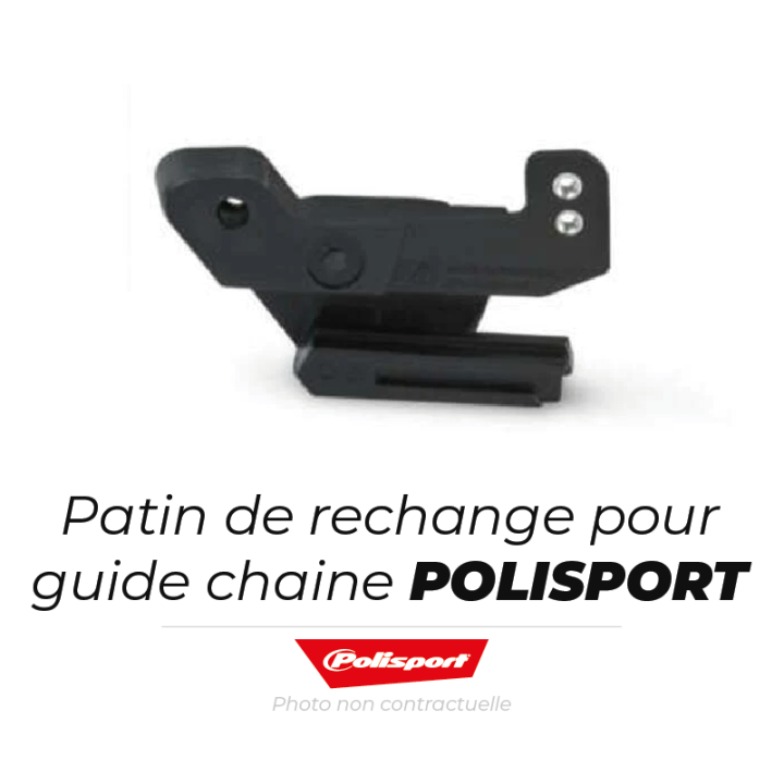 Patin de rechange Polisport noir pour guide chaîne | Oxmoto