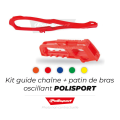 Kit guide chaîne + patin de bras oscillant Polisport