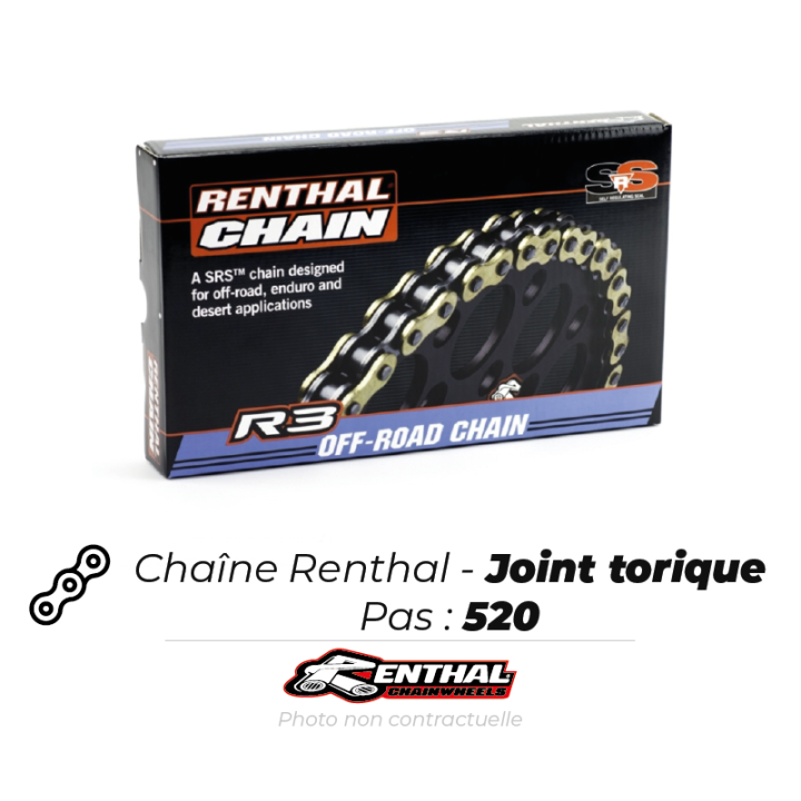 Chaîne de transmission Renthal joint torique 520r3-3 srs