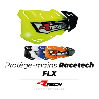 Protège-mains Racetech FLX - réglable R-KITPMFLBN00 | Oxmoto
