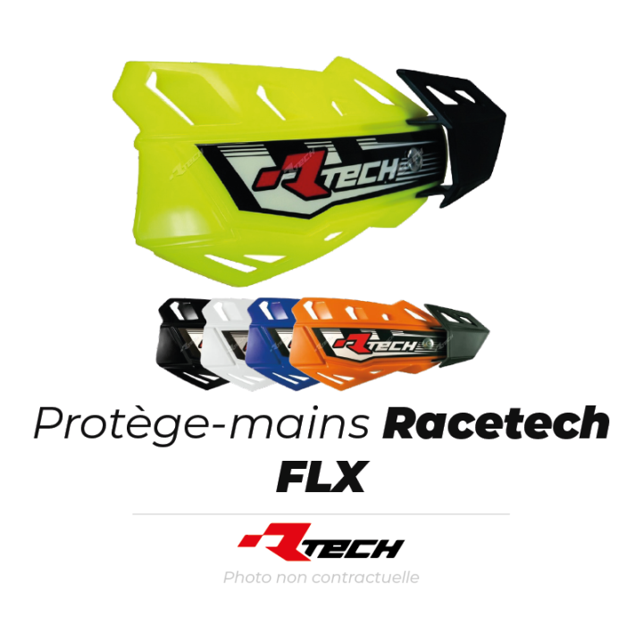 Protège-mains Racetech FLX - réglable R-KITPMFLAR00 | Oxmoto