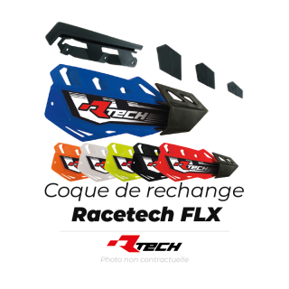 Coque de rechange Racetech FLX noir pour 789678 | Oxmoto