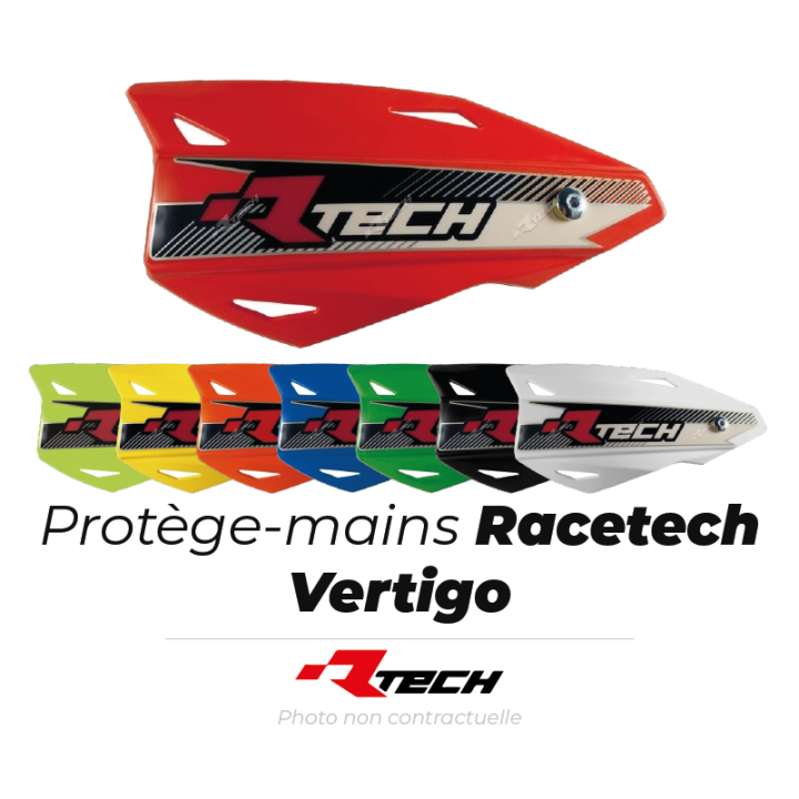 Protège-mains Racetech Vertigo réglable noir | Oxmoto
