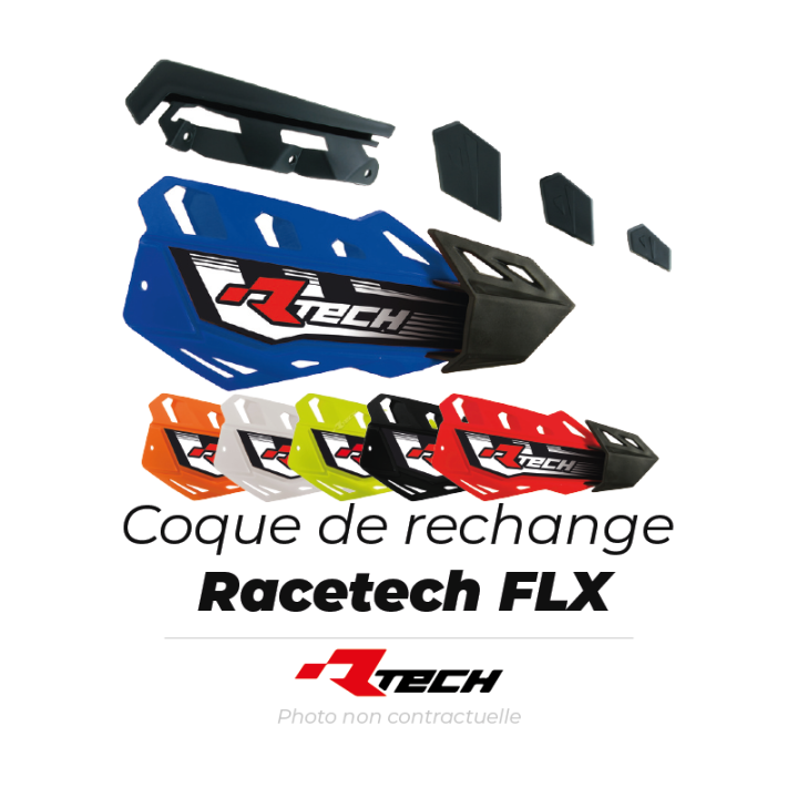 Coque de rechange Racetech FLX rouge pour 789680 | Oxmoto