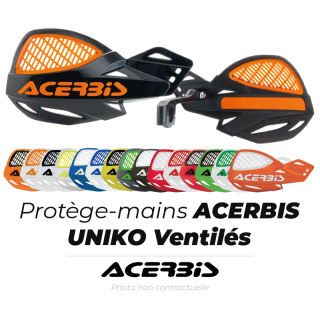 Protège-mains Acerbis mx uniko ventilé rouge | Oxmoto