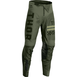 Pantalon enfant Thor pulse combat army/noir 2024 | Oxmoto