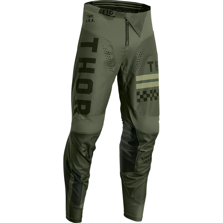 Pantalon enfant Thor pulse combat army/noir 2024 | Oxmoto