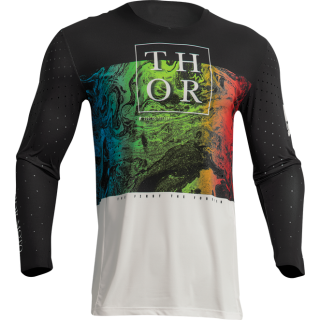 Maillot Thor prime melter noir/blanc | Oxmoto