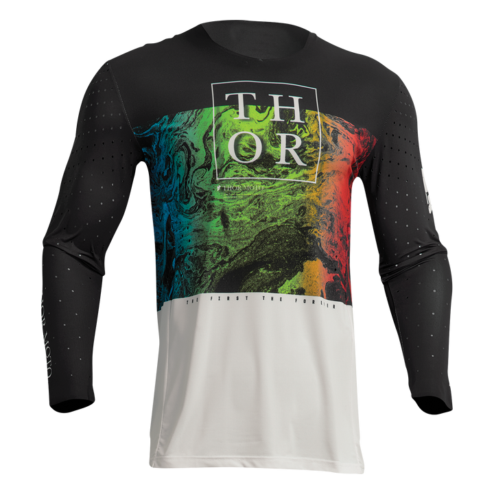 Maillot Thor prime melter noir/blanc | Oxmoto