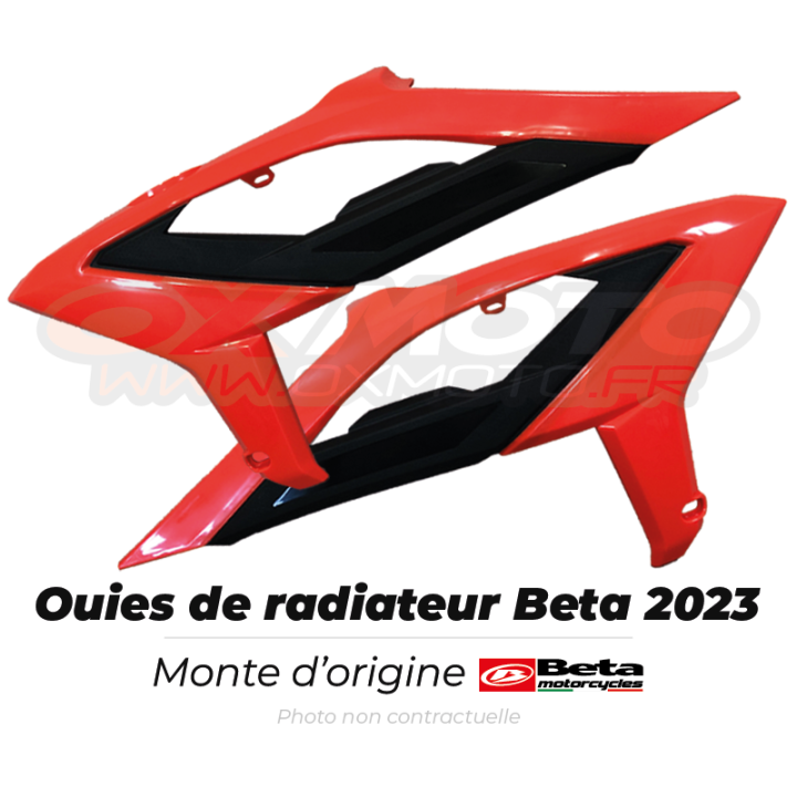 Ouies de radiateur Beta rr 2023 rouge | Oxmoto