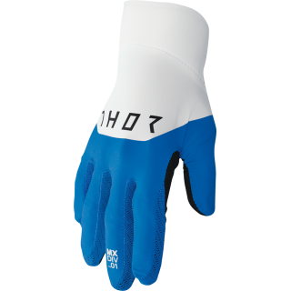 Gants Thor agile rival bleu/blanc | Oxmoto