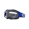 Lunettes Oakley airbrake mx moto transparent bleu | Oxmoto