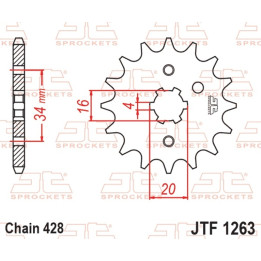 Pignon JT SPROCKETS acier standard - 428 JTF1263.16 | Oxmoto