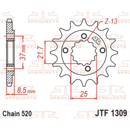 Pignon JT SPROCKETS acier standard - 520 JTF1309.15 | Oxmoto