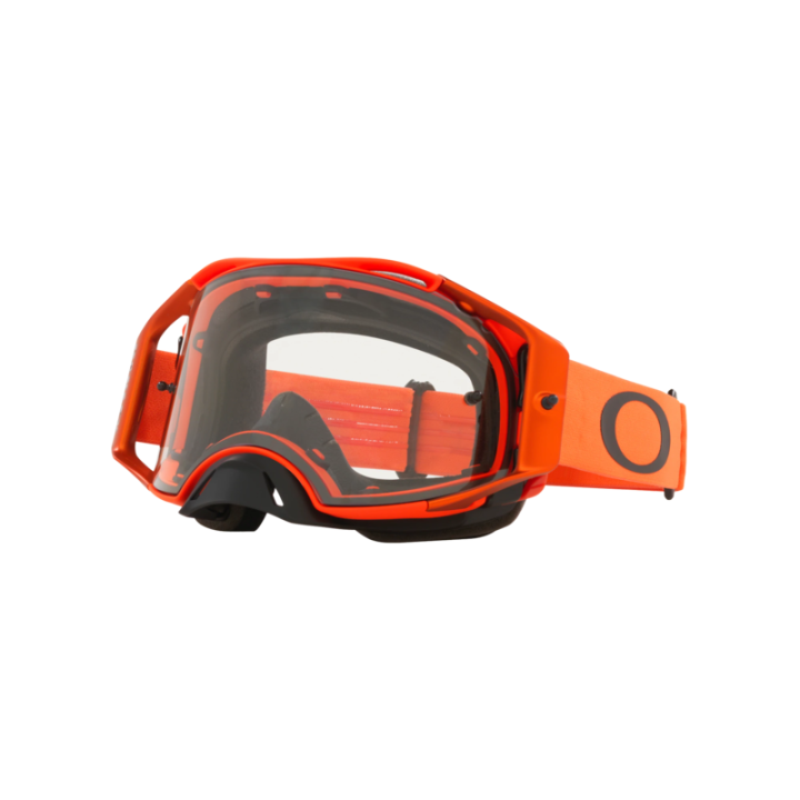 Lunettes Oakley airbrake mx moto transparent orange | Oxmoto