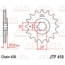 Pignon JT SPROCKETS acier standard - 428 JTF410.15 | Oxmoto
