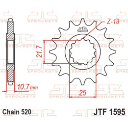 Pignon JT SPROCKETS acier standard - 520 JTF1595.16 | Oxmoto