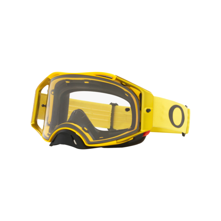 Lunettes Oakley airbrake mx moto transparent jaune | Oxmoto