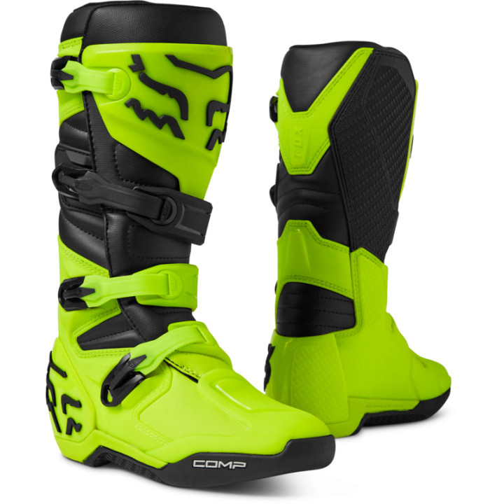 Bottes FOX comp jaune 2025 | Oxmoto
