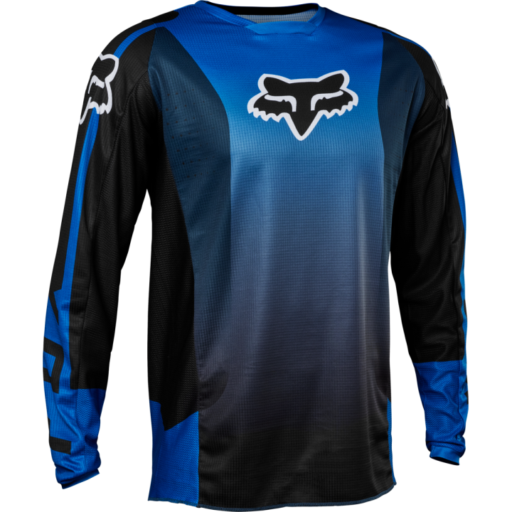 Maillot FOX 180 leed bleu | Oxmoto