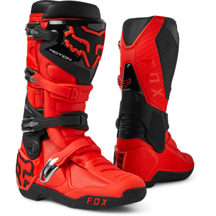 Bottes FOX motion rouge 2025 | Oxmoto
