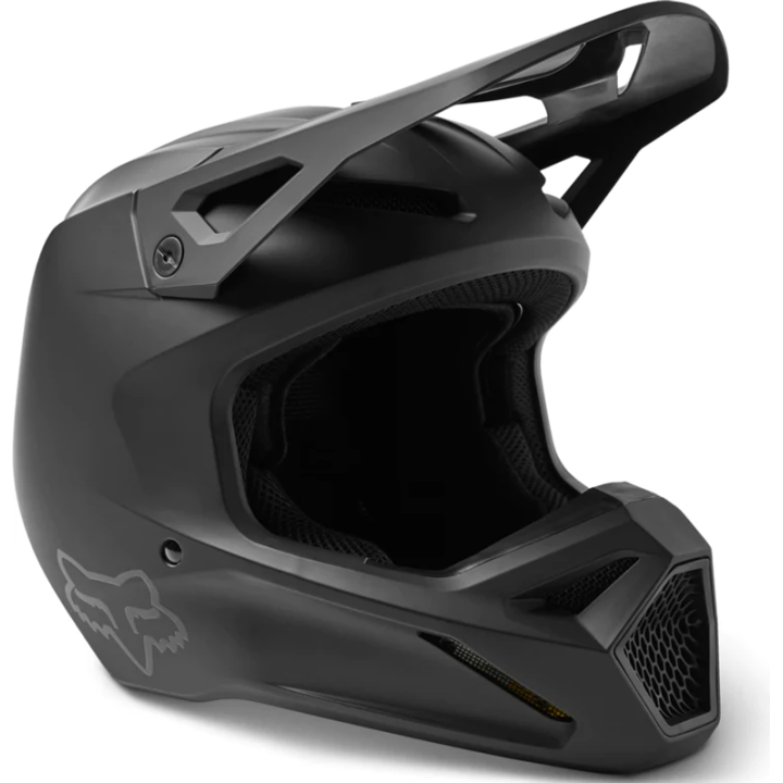 Casque FOX solid v1 noir mat 2023 | Oxmoto