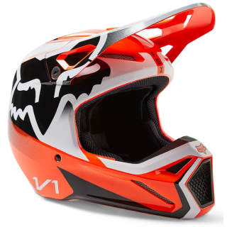 Casque FOX leed v1 orange 2023 | Oxmoto