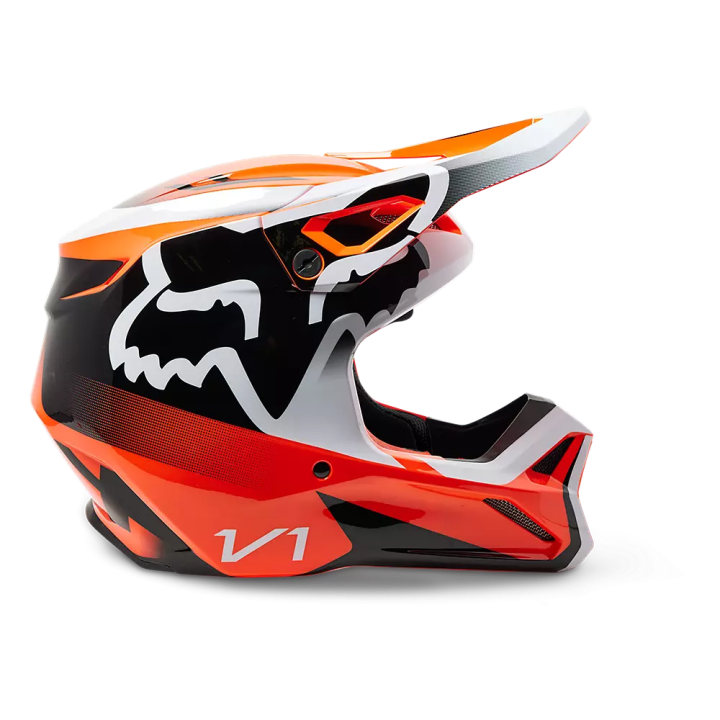 Casque FOX leed v1 orange 2023 | Oxmoto
