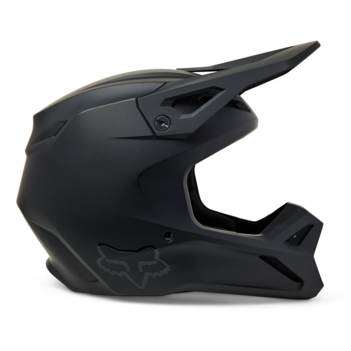 Casque FOX solid v1 noir mat 2023 | Oxmoto