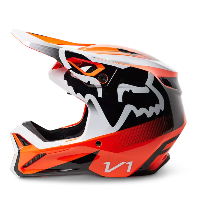 Casque FOX leed v1 orange 2023 | Oxmoto