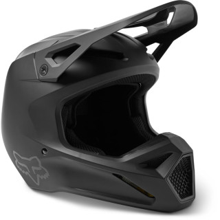 Casque enfant FOX matte black v1 noir mat 2023 | Oxmoto