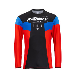 Maillot KENNY titanium rouge/noir 2023 | Oxmoto