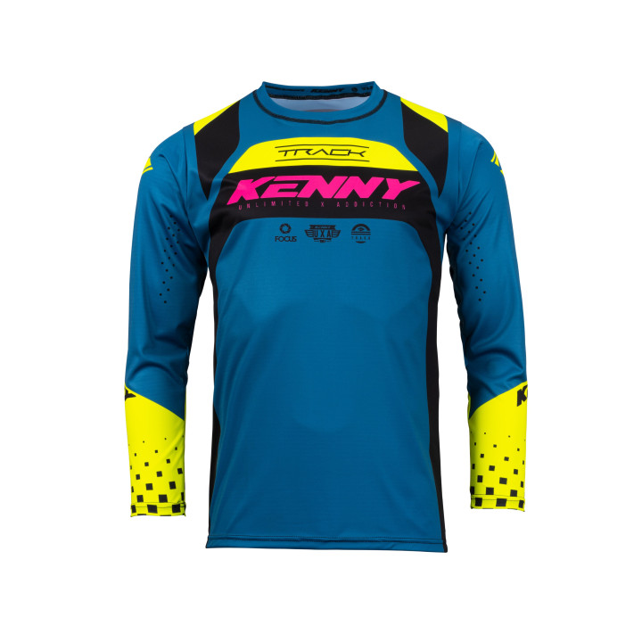 Maillot KENNY track focus bleu marine 2023 | Oxmoto