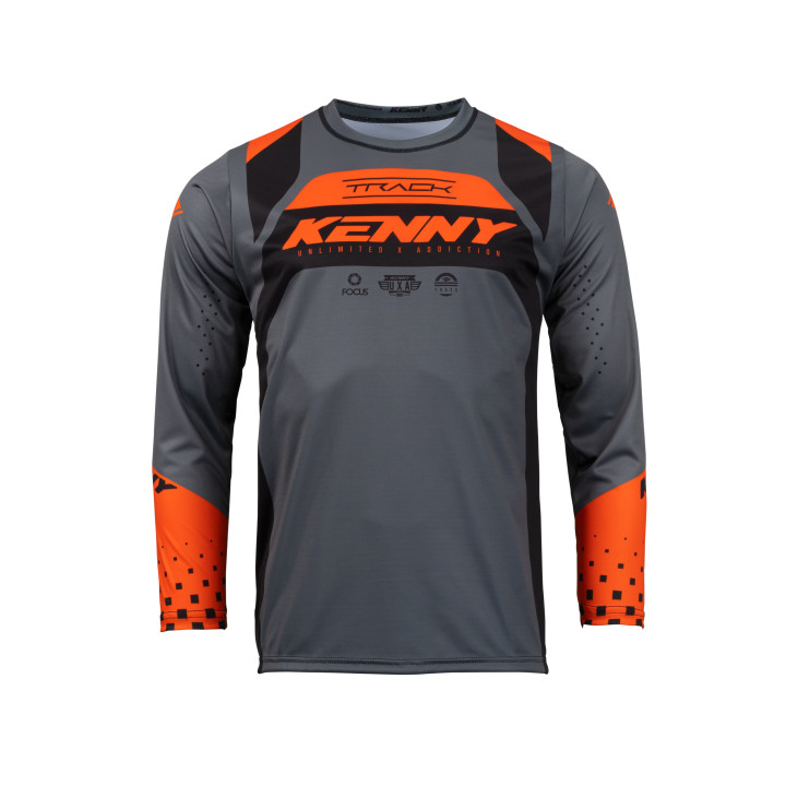 Maillot KENNY track focus orange/noir 2023 | Oxmoto