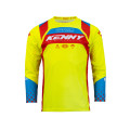 Maillot KENNY track focus rouge/jaune fluo 2023 | Oxmoto