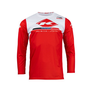 Maillot KENNY track raw rouge 2024 | Oxmoto