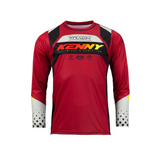 Maillot KENNY track focus rouge dark 2023 | Oxmoto